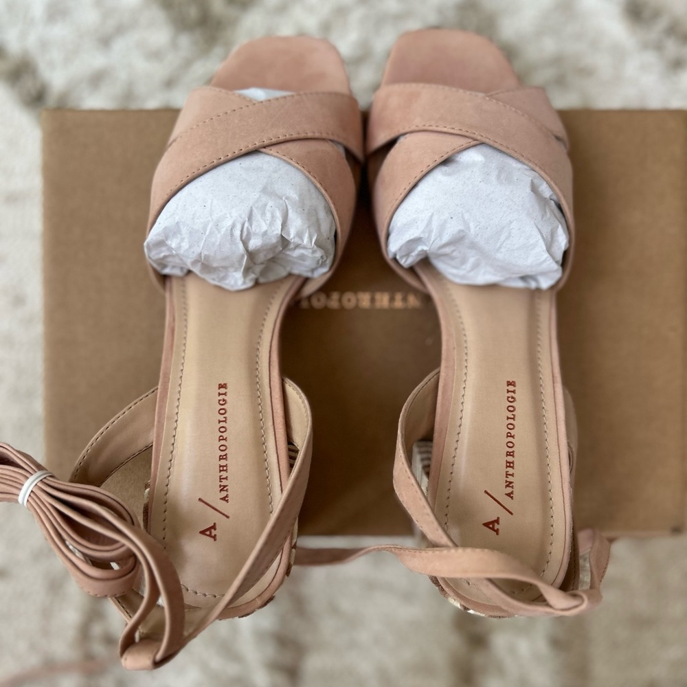 Anthropologie ankle tie sandal - Picture 7 of 9